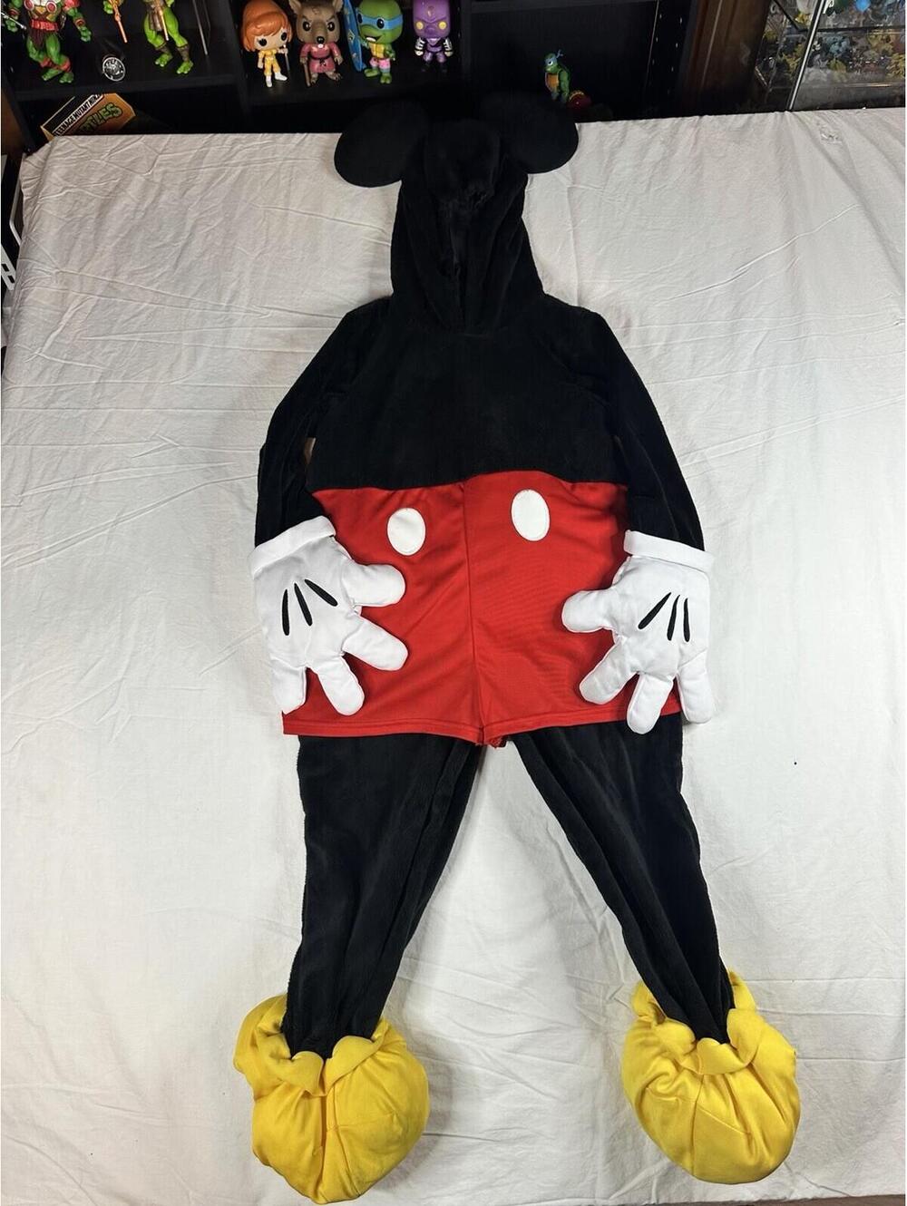 🐭 Disney Mickey Mouse Plush Costume Jumpsuit Kids Size 4 🐭